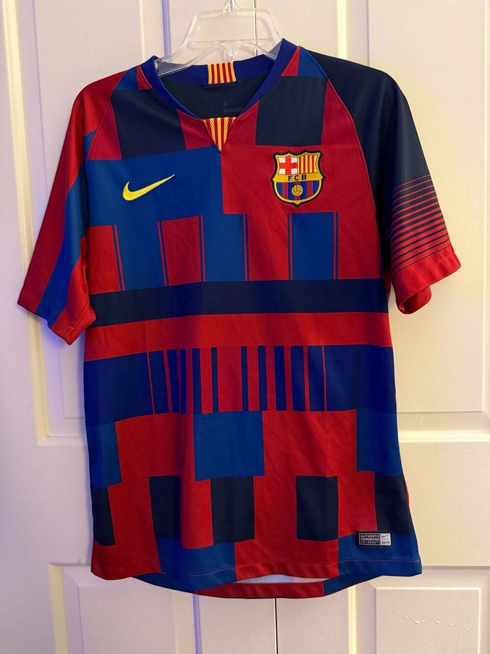 Nike FC Barcelona Red and Blue Men's Jersey